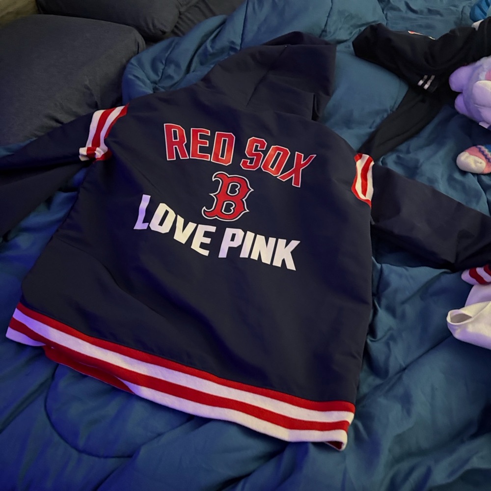 Victoria's Secret Red and White Varsity Jacket